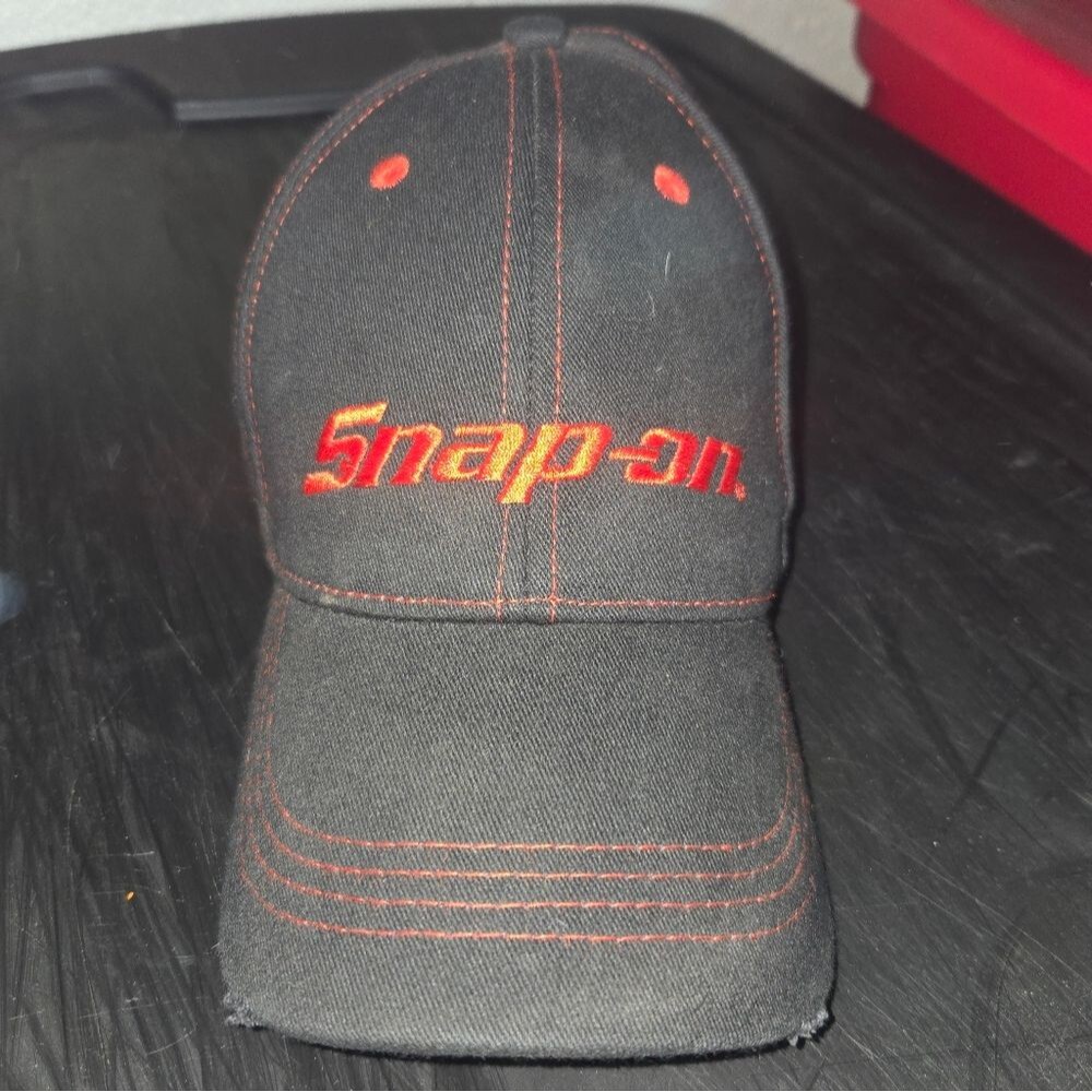 Snap-On Tools Black Hat with Red Accents